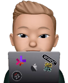 Memoji of a marketer behind a laptop